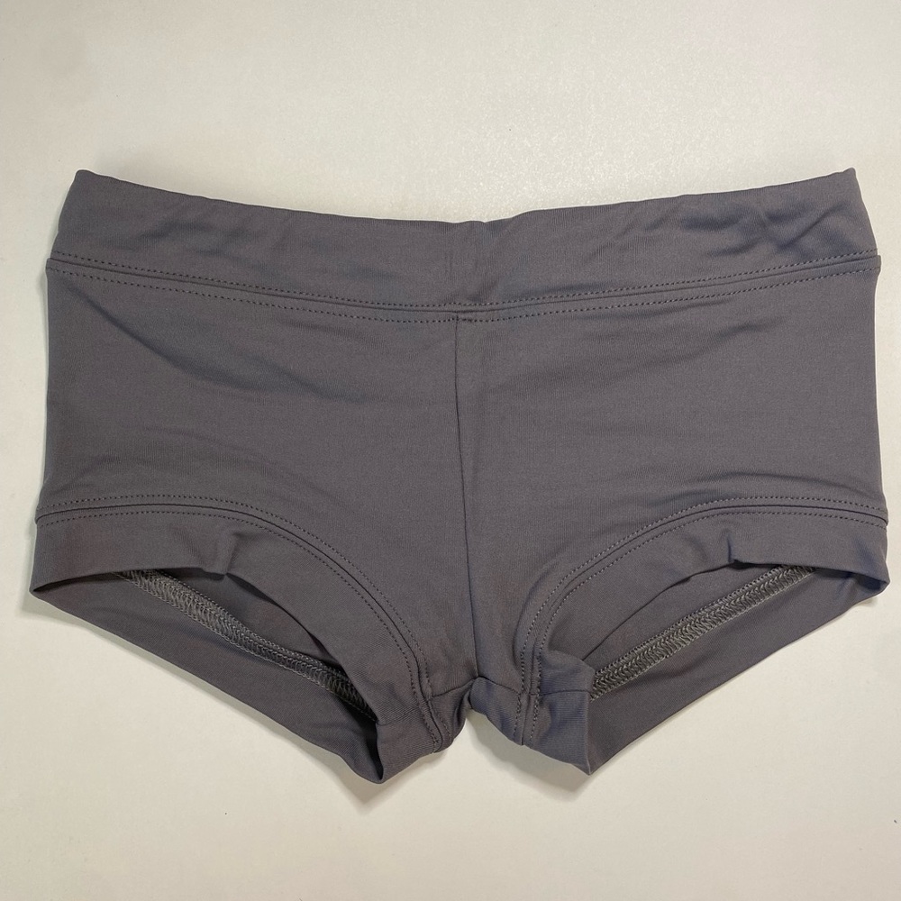 baltogs gray girls bootie shorts with banded legs.